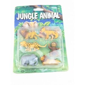 VTG 1994‎ Soma Jungle Animal Figures Set 6-Pack Safari Zoo Toys Sealed NOS